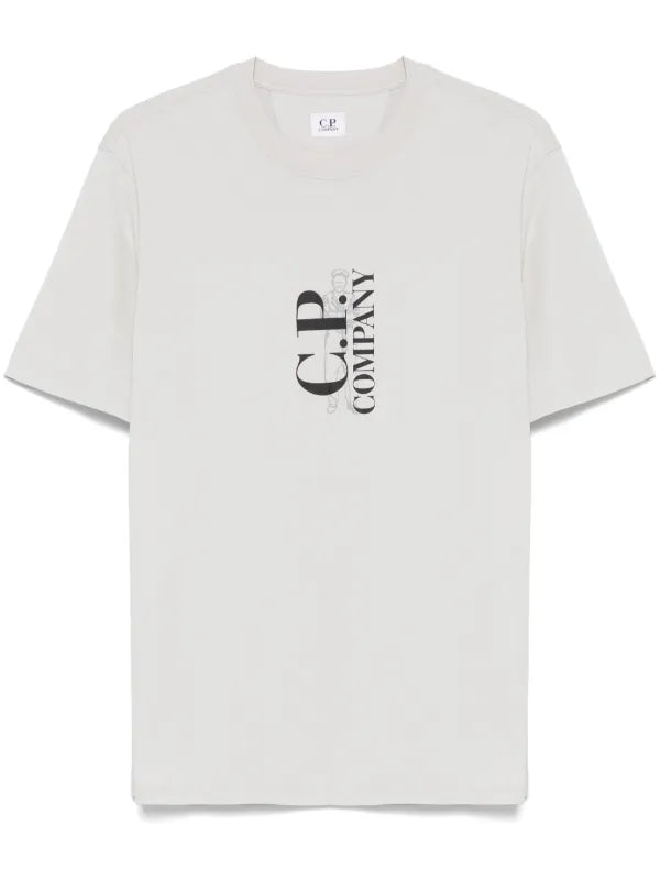 C.P Company - T-shirt à logo imprimé Gris Clair