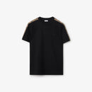 Burberry - T-shirt en coton avec étiquette Noir