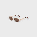 Celine - Lunettes De Soleil Triomphe métal 01 Rose Or / Marron