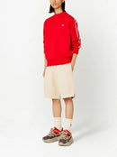 Ami - Short de sport à logo brodé Beige