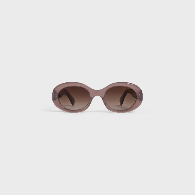 Celine - Lunettes De Soleil Triomphe 01 en Acétate Milky Hazelnut