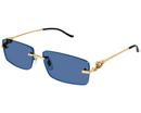 Cartier - Lunettes solaires Panthère Monture Or Verres Bleu