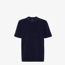 Fendi - T-shirt en piqué FF bleu