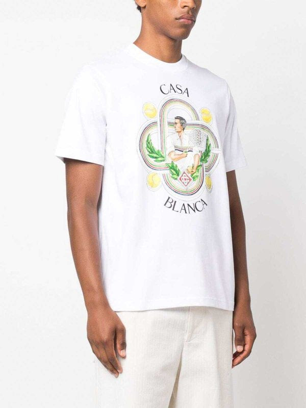 Casablanca - T-shirt Over Tennis Blanc