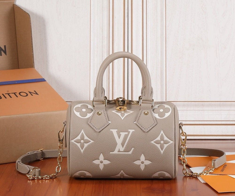 Louis Vuitton - Sac Speedy Bandoulière 20 Blanc et Brun