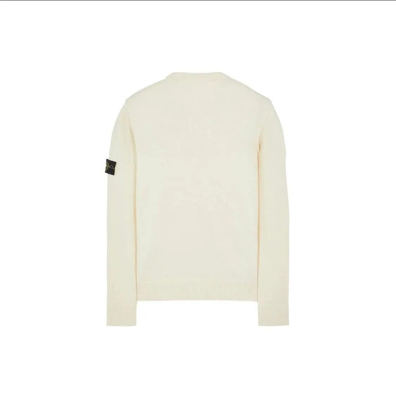 Stone Island - Pull à col rond tricot coloris naturel