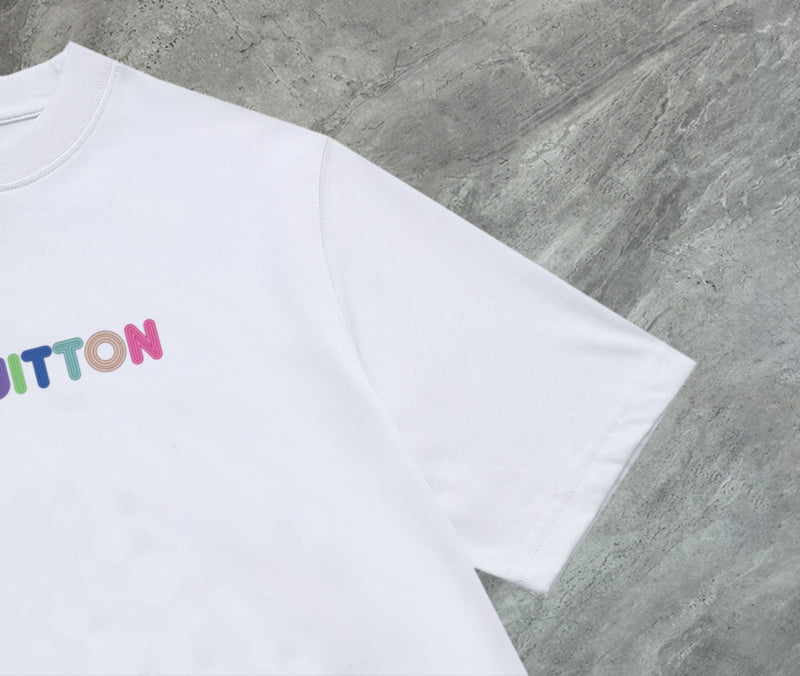 Louis Vuitton - T-shirt manches courtes lettres Multicolores Blanc