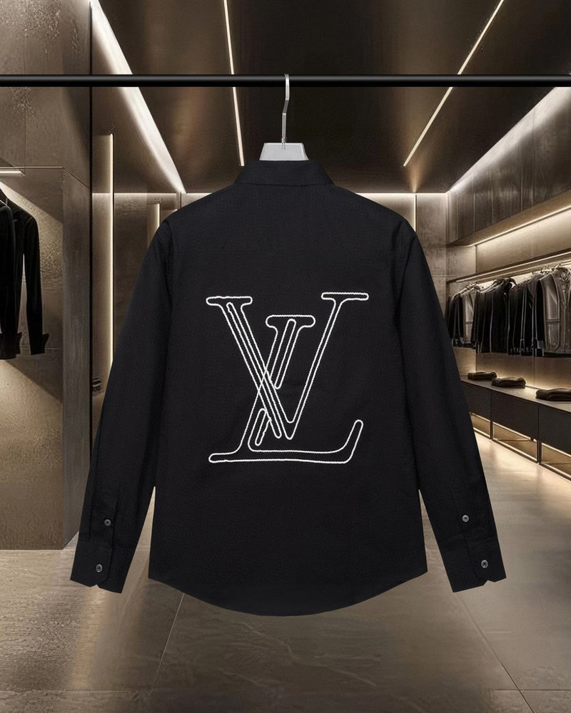Louis Vuitton - Chemise manches longues Brodé LV Noir