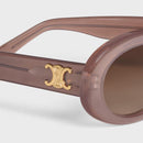 Celine - Lunettes De Soleil Triomphe 01 en Acétate Milky Hazelnut