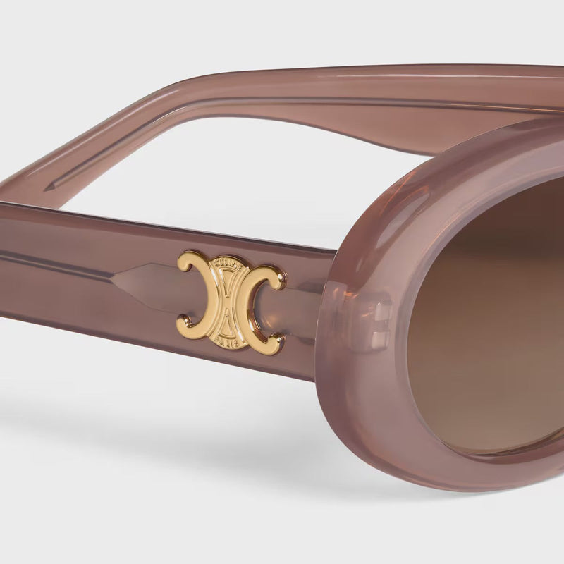 Celine - Lunettes De Soleil Triomphe 01 en Acétate Milky Hazelnut