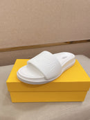 Fendi - Claquettes Fendi Roma Classique Blanc