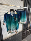 Casablanca Paris - Ensemble CHEMISE + SHORT Bleu