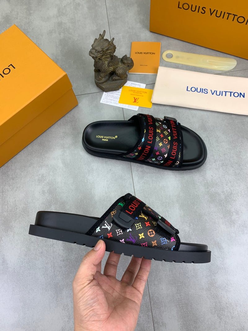 Louis Vuitton - Sandale LV x TM Multicolore Noir