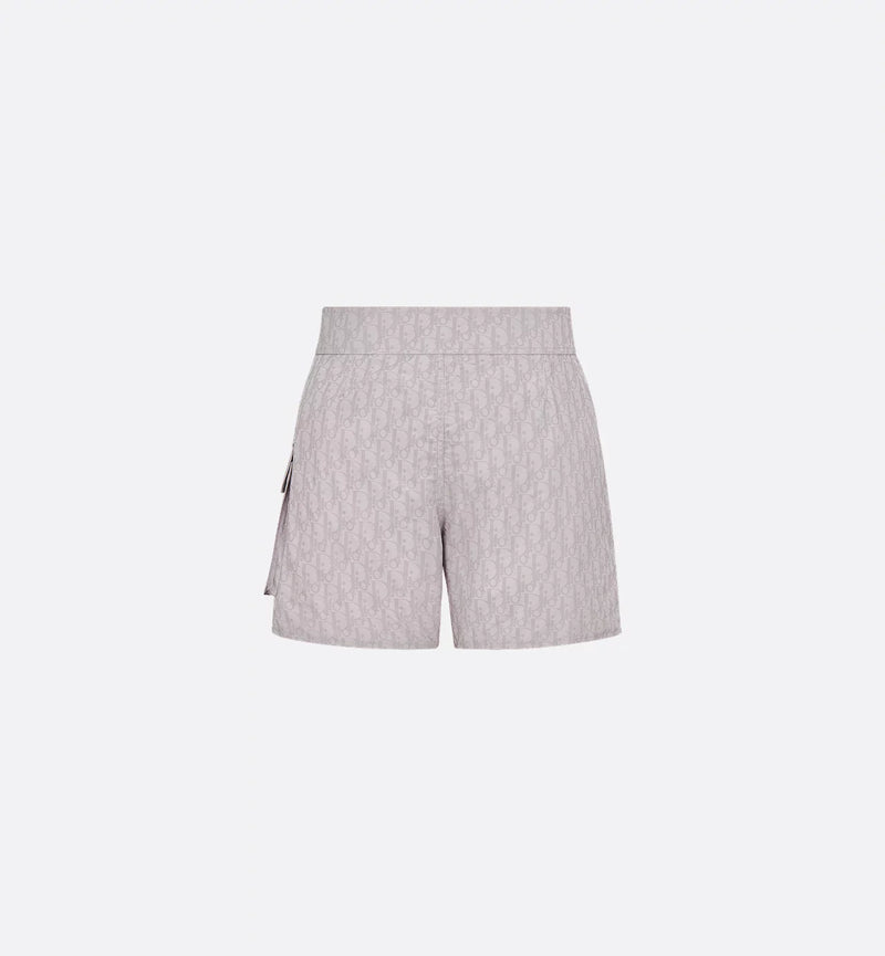 Dior - Short de bain Dior Oblique Toile technique Perle