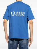 Amiri - T-shirt en coton à logo imprimé Bleu