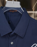 Louis Vuitton - Chemise manches longues Brodé LV Bleu