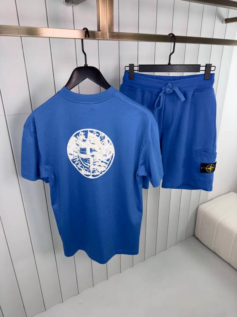 Stone Island - Ensemble T-SHIRT + SHORT Bleu II