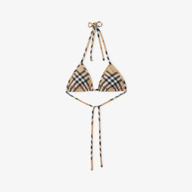 Burberry - Haut et Bas de bikini Check Sable