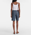 Gucci - Bermuda en jean et cuir