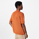 Louis Vuitton - Chemise manches courtes Monogram en pointelle de coton Orange