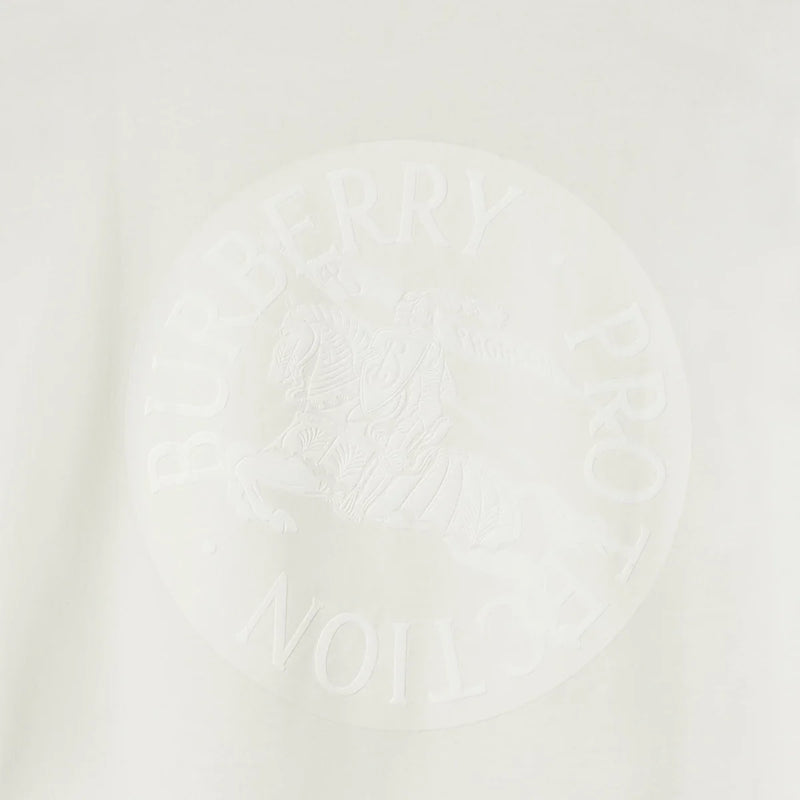 Burberry - T-shirt en coton avec badge EKD Chalk