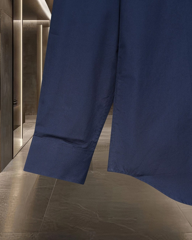 Louis Vuitton - Chemise manches longues Brodé LV Bleu