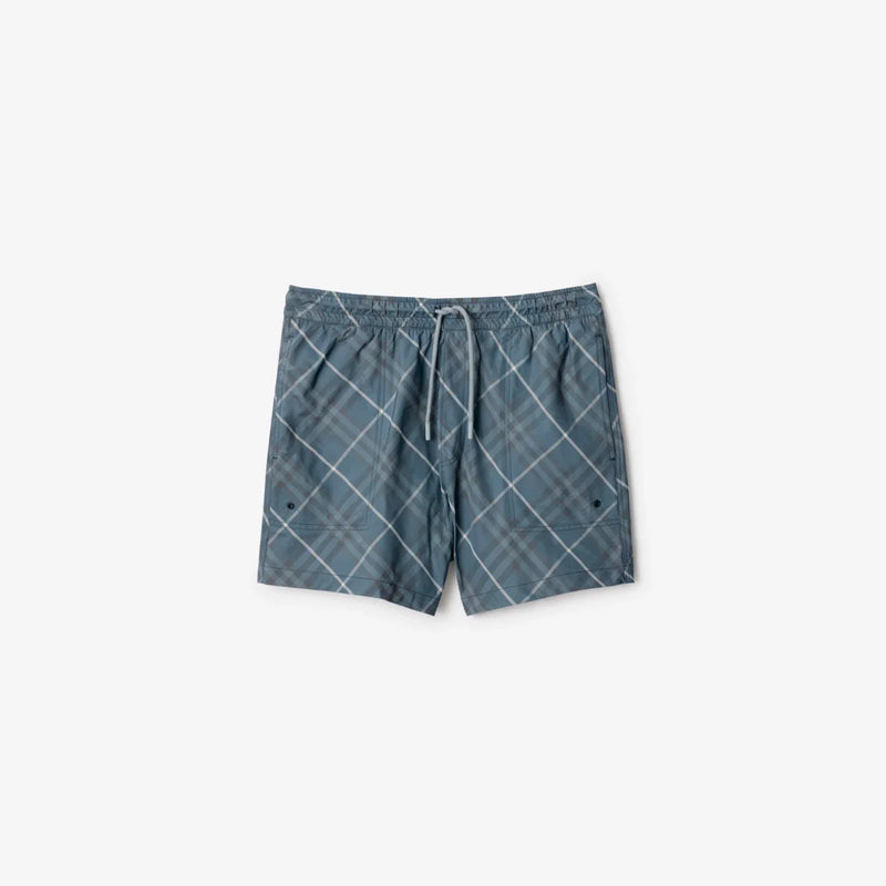 Burberry - Short de bain Check Étain
