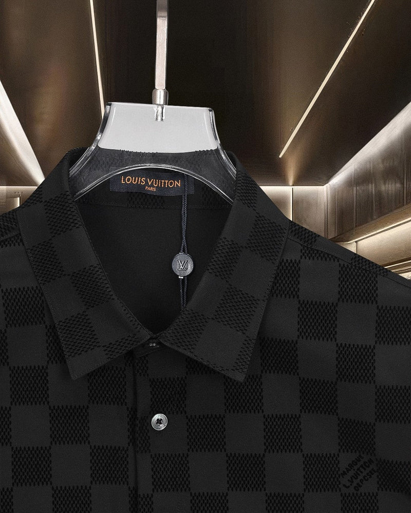 Louis Vuitton - Chemise manches longues motif damier LV Noir