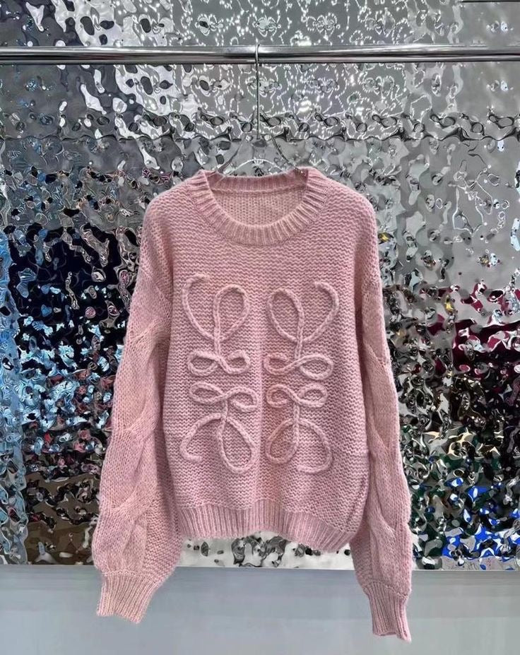 Loewe - Pull oversize en mohair mélangé Anagram Rose