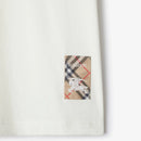 Burberry - T-shirt en coton avec étiquette Chalk