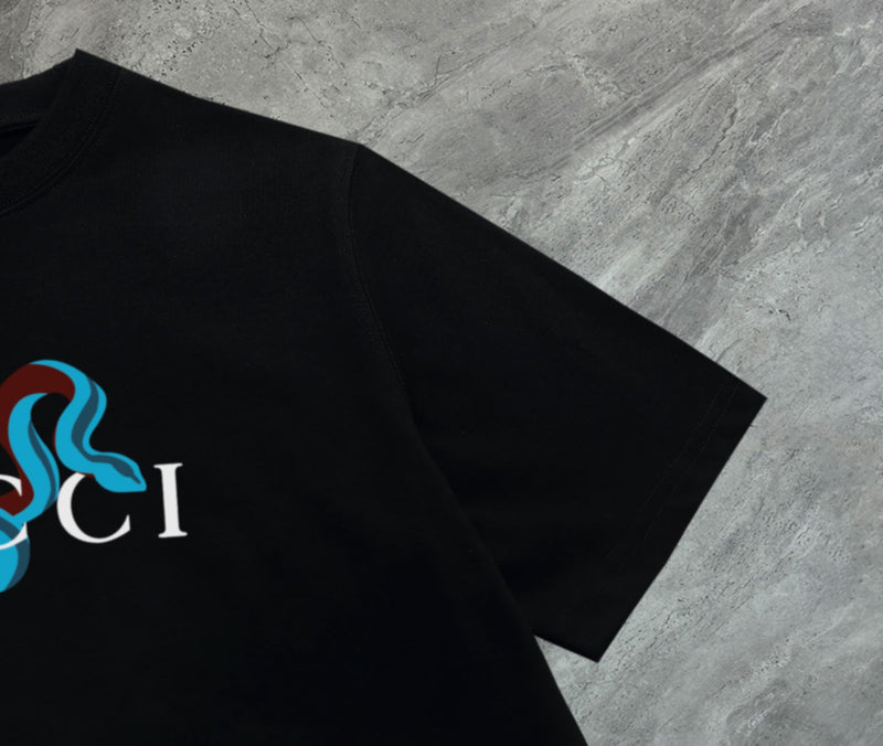 Gucci - T-shirt Gucci Logo Coloré Noir