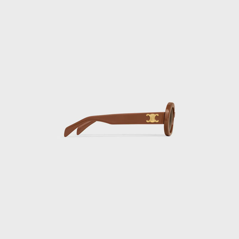Celine - Lunettes De Soleil Triomphe 01 en Acétate Camel