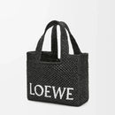 LOEWE - Petit  Font Tote en raphia Noir
