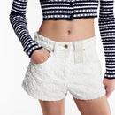 Louis Vuitton - Short en denim Monogram Fil Coupé Blanc