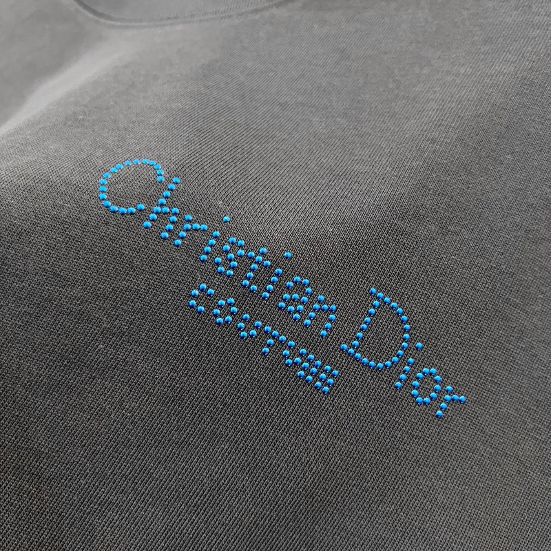 Dior - T-shirt en coton Dior Signature Gris