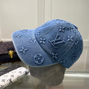 Louis Vuitton - Casquette en Denim Bleu