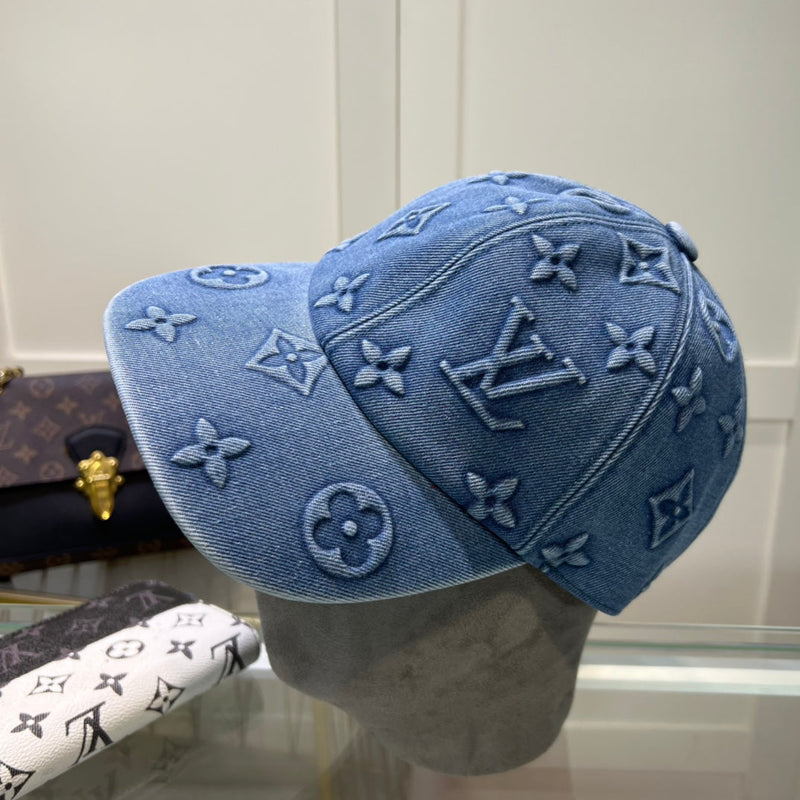 Louis Vuitton - Casquette en Denim Bleu