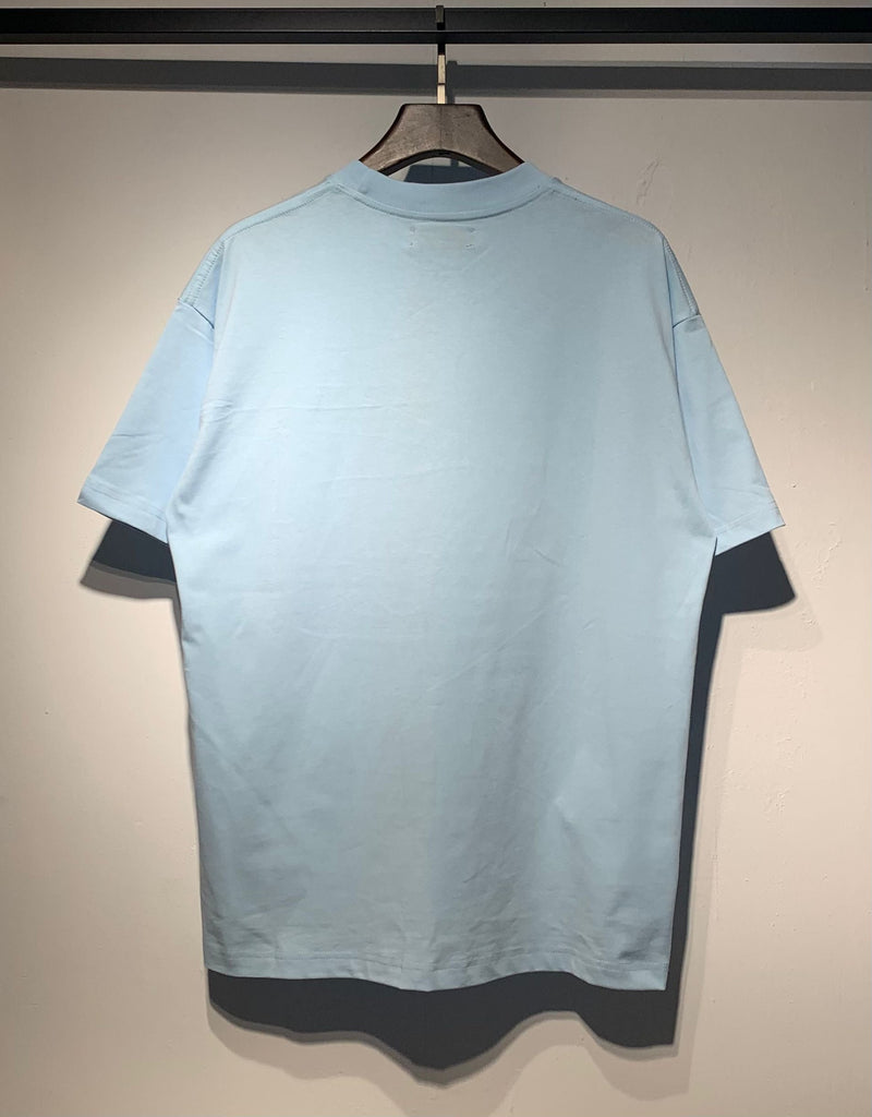 Amiri - T-shirt en coton écriture coloré Bleu