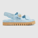 Gucci - Sandales avec Double G Bleu Clair