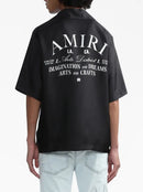 Amiri - Chemise en sois à logo imprimé Noir