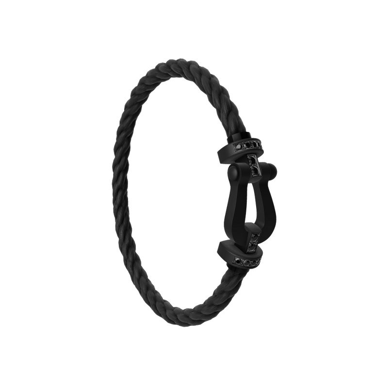 Fred - Bracelet Force 10 Titane Noir / Diamants Noir