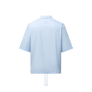 Louis Vuitton - Chemise manches courtes brodée fleur de Monogram Bleu Ciel