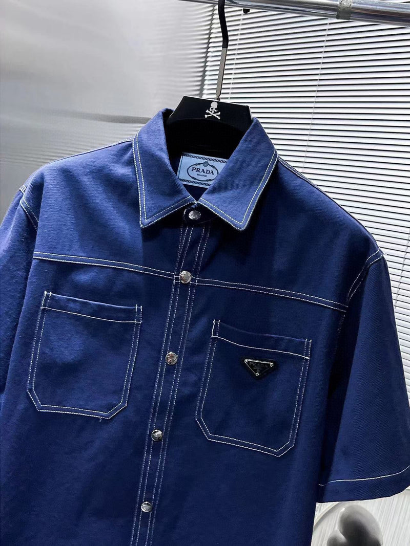Prada - Ensemble Prada CHEMISE + SHORT Bleu