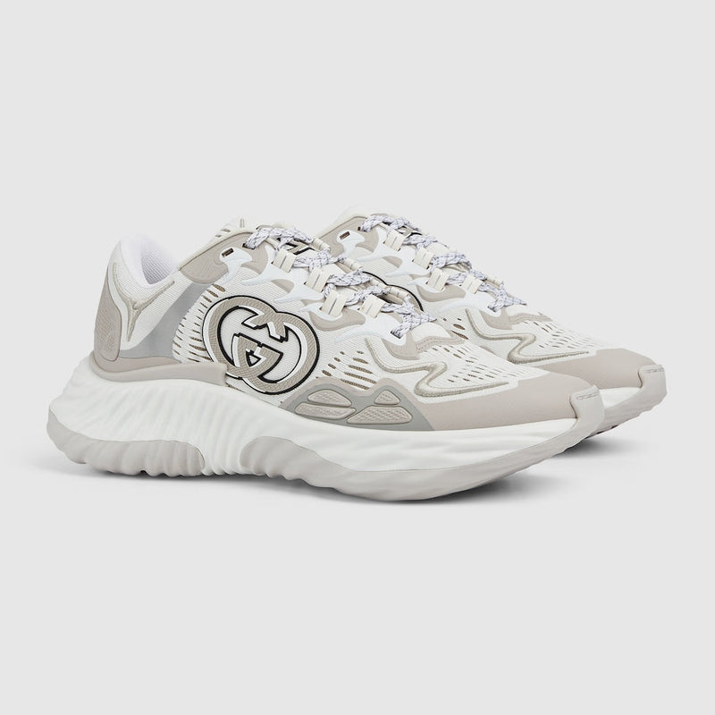 BASKETS GUCCI RIPPLE POUR HOMME Blanc Argenté