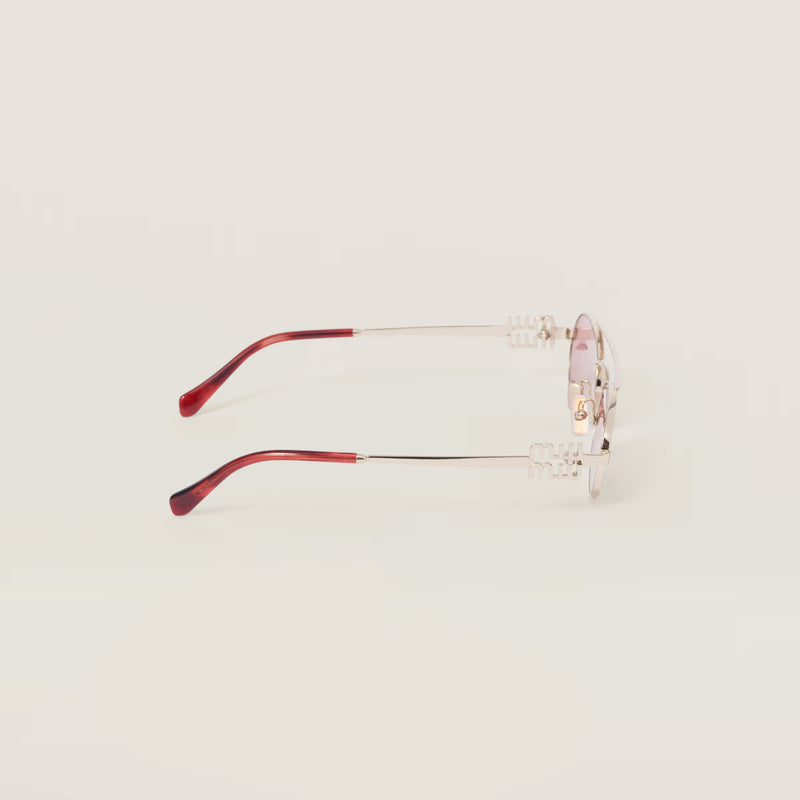 Miu Miu - Lunettes de soleil Logo Verres Amarante