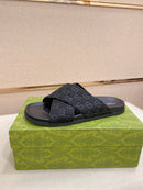 Gucci - Mules en Daim GG Noir II