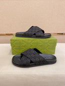 Gucci - Mules en Daim GG Noir II