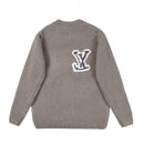 Louis Vuitton - Pull en laine a motif LV Taupe