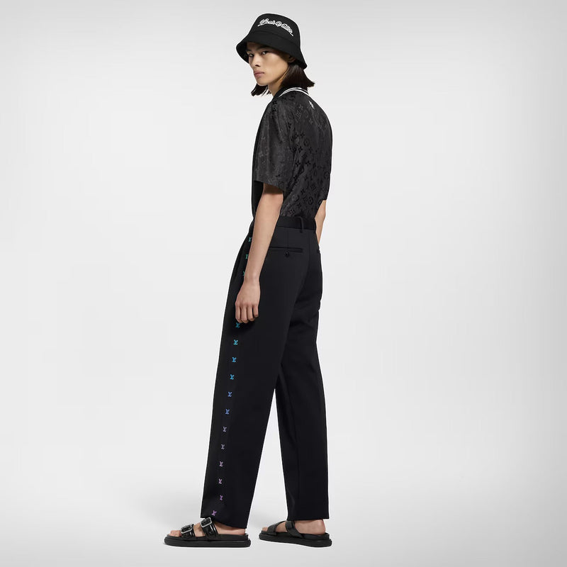 Louis Vuitton - Chemise manches courtes en jacquard Monogram Moiré Noir