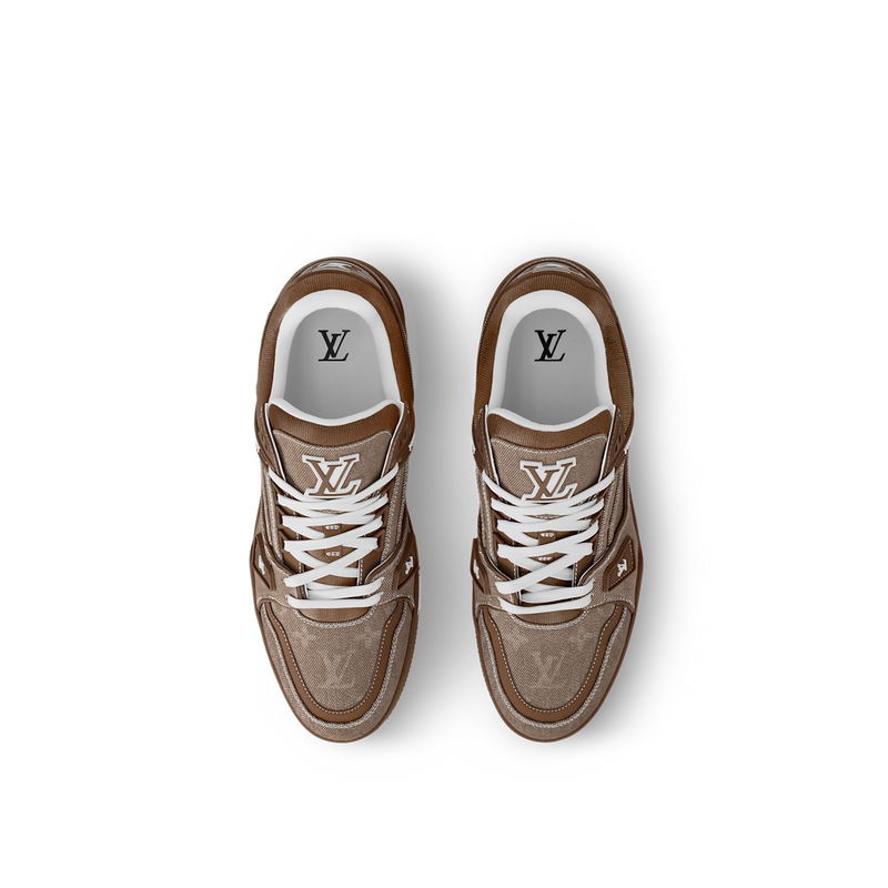 Sneaker LV Trainer Marron Blanc